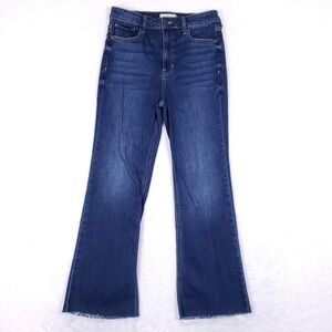 Francescas Harper Heritage High Rise Kick Crop Jeans Womens 28 Blue Denim